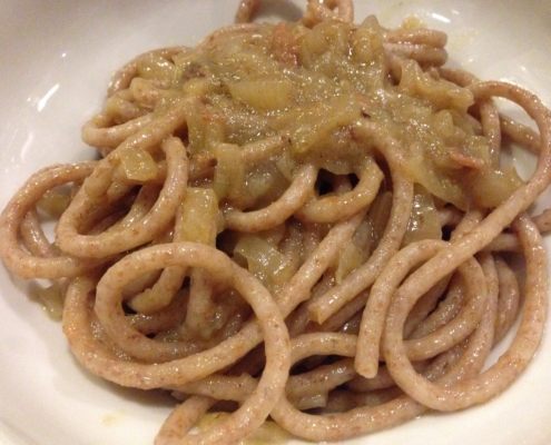 手打ち太麺のビーゴリ・イン・サルサ（ヴェネチア）